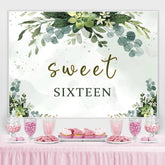 Lofaris Green sweet sixteen 16th birthday photo Backdrop
